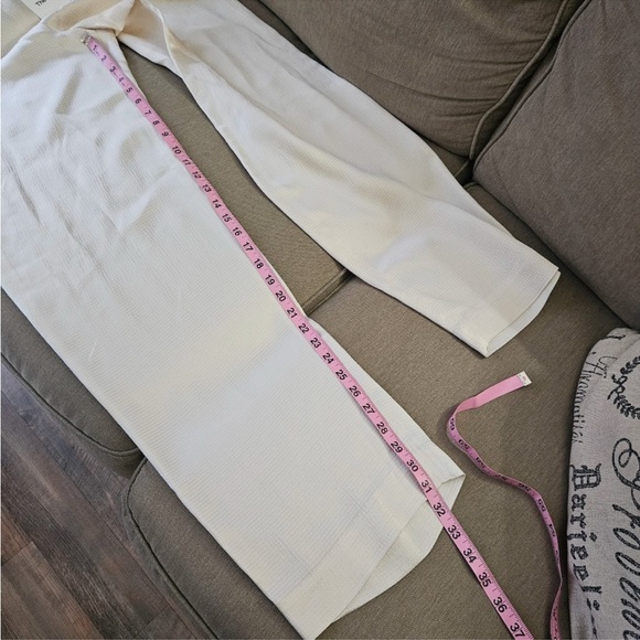 Theory PJ pants size 4  cream wide leg pajama hammered viscose - Picture 14 of 14